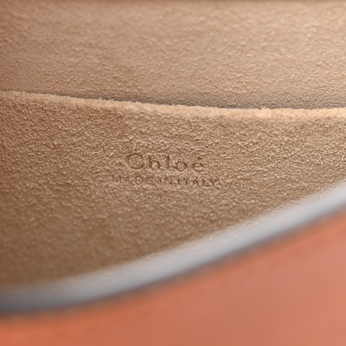 Calfskin Suede Small Nile Bracelet Bag Caramel
