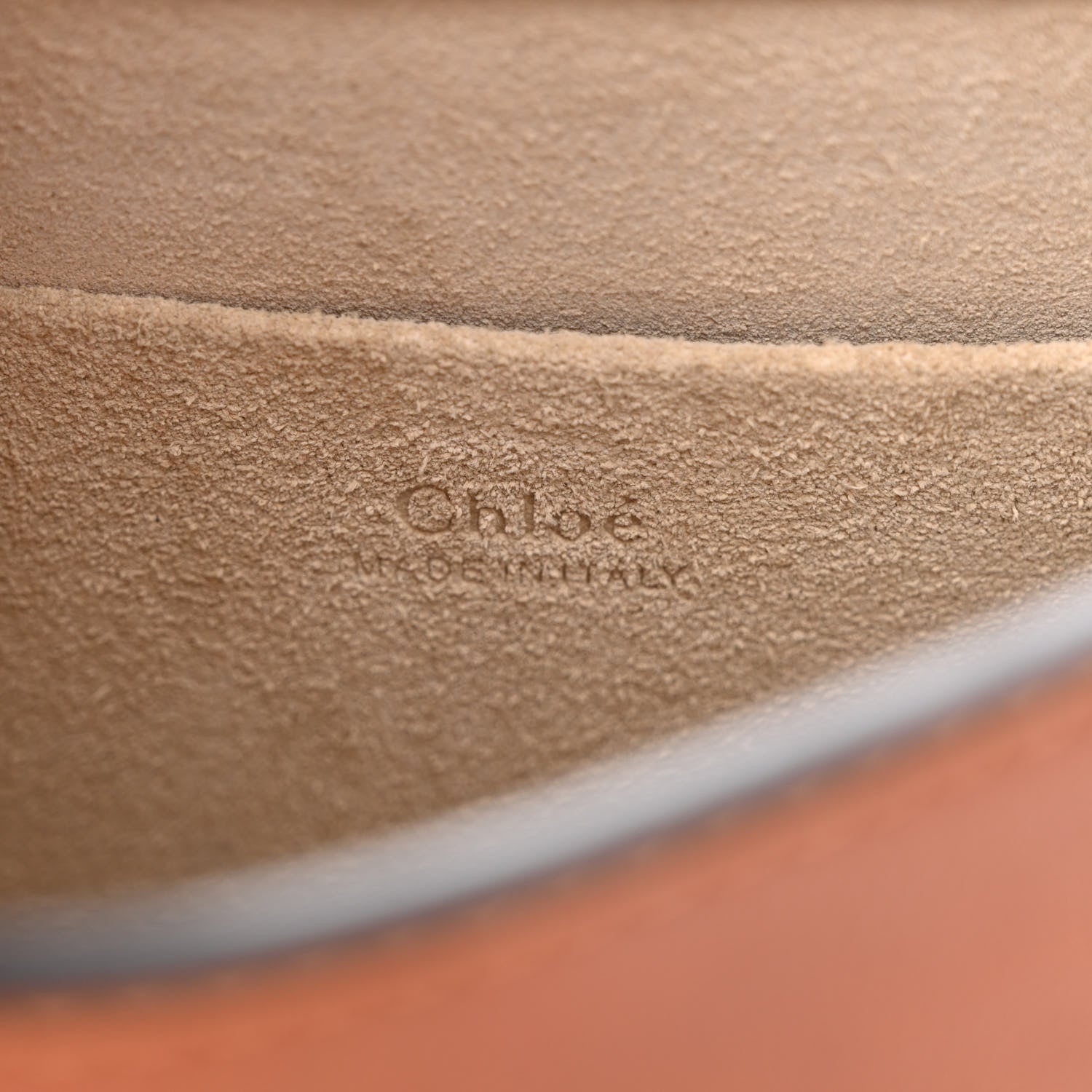 Chloe Calfskin Suede Small Nile Bracelet Bag Caramel 6 of 10