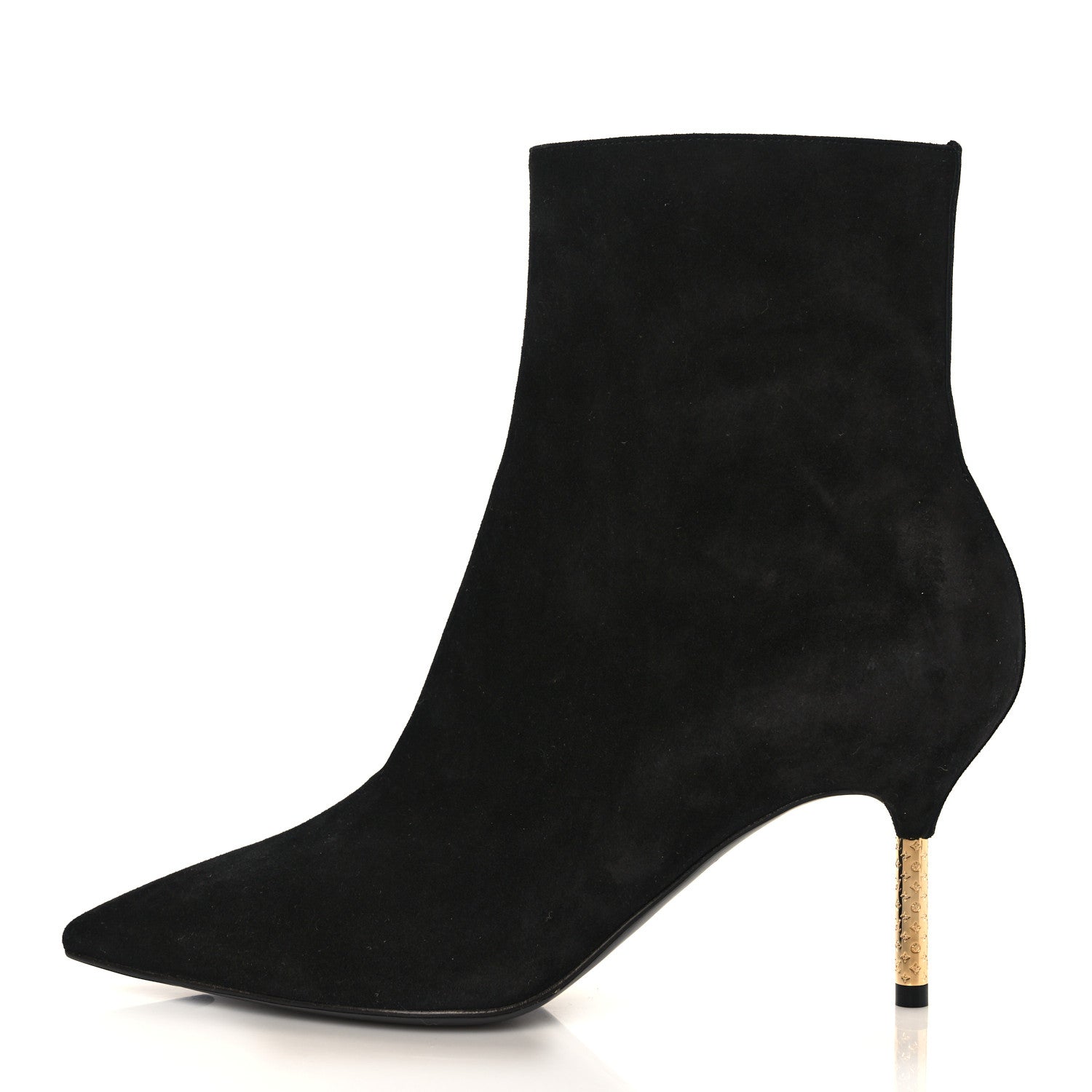 Louis Vuitton Calfskin Suede Monogram Ultimate Ankle Boots 37 Black 1 of 8