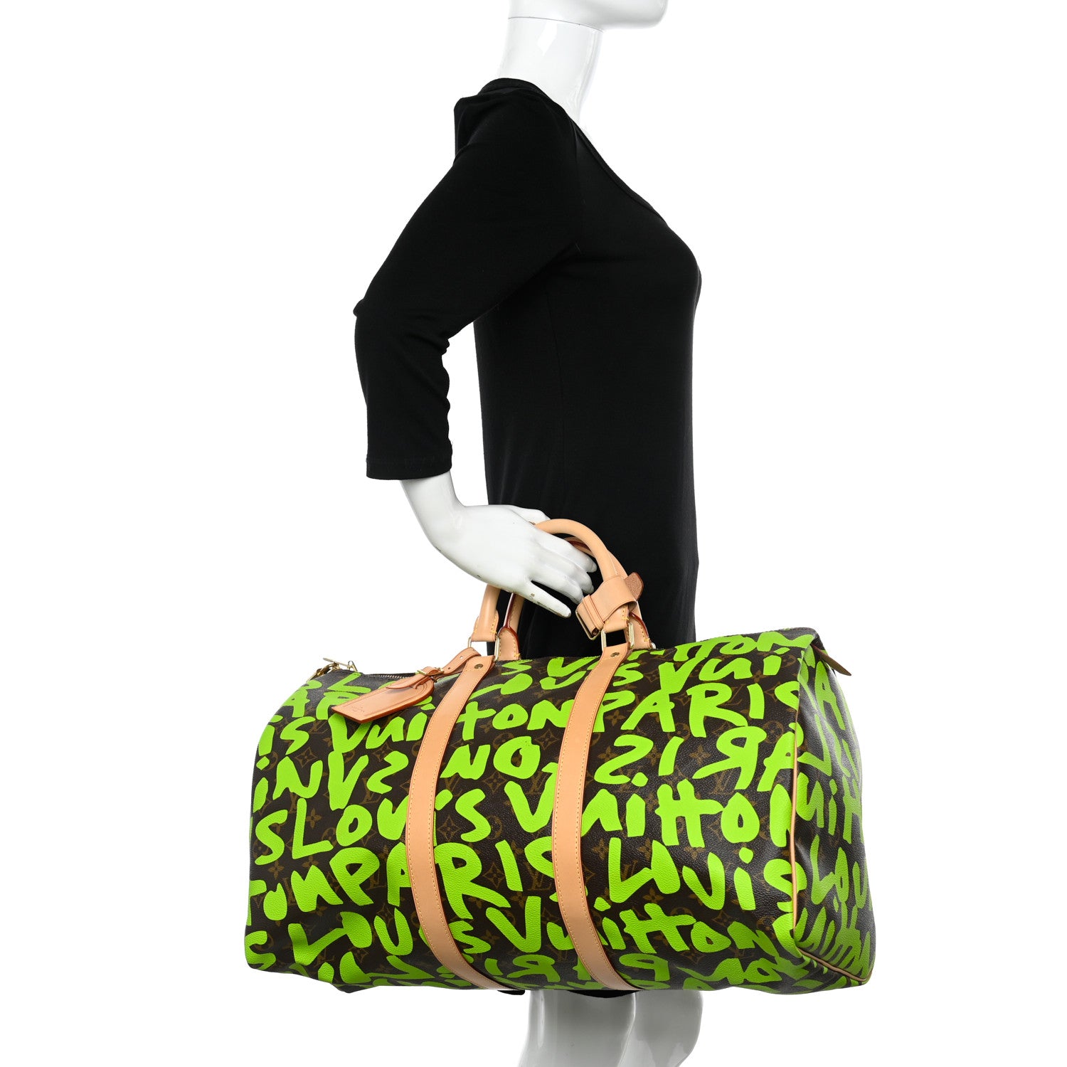 Louis Vuitton Monogram Graffiti Keepall 50 Green 2 of 11