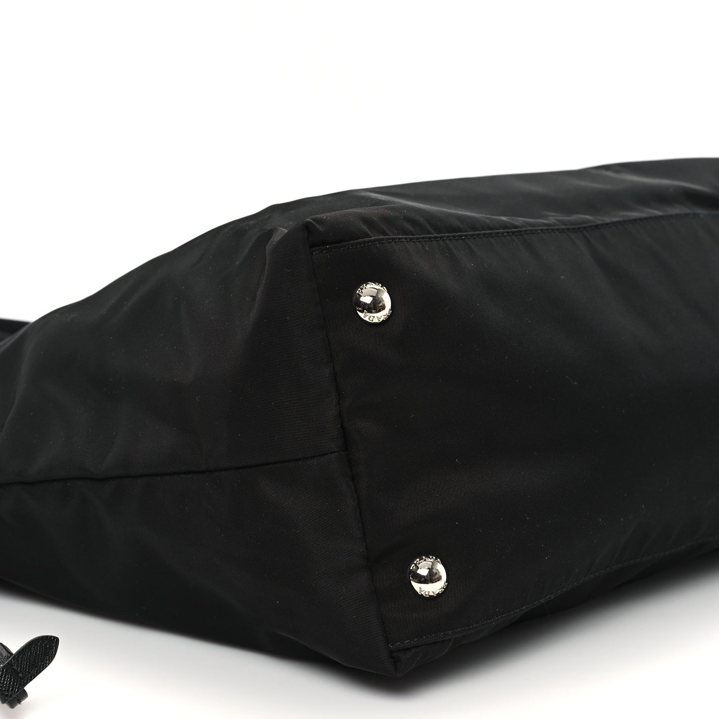 Tessuto Nylon Saffiano Shopping Tote Black