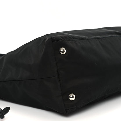 Prada Tessuto Nylon Saffiano Shopping Tote Black 8 of 9
