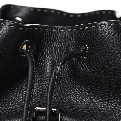 Fendi Calfskin Romano Selleria Backpack Black 7 of 15