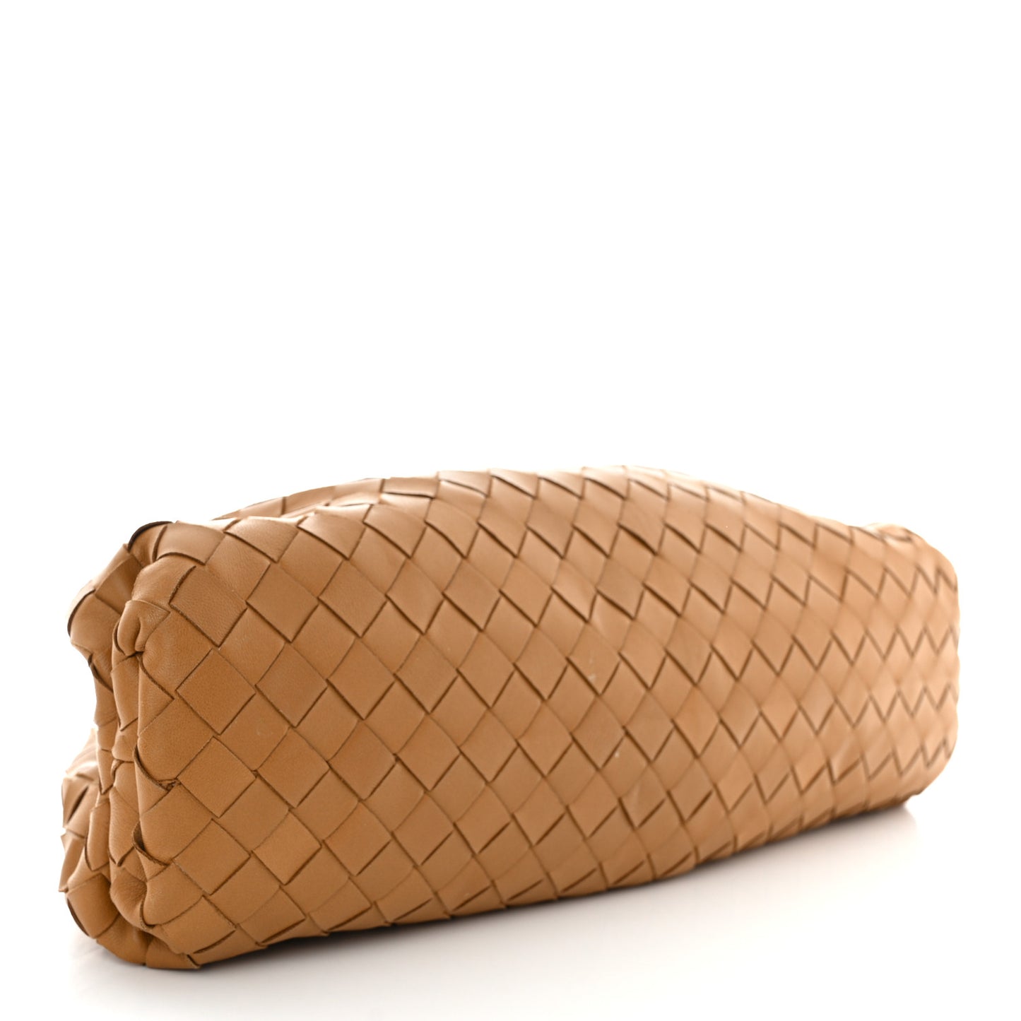 Nappa Maxi Intrecciato The Pouch Oversized Clutch Caramel