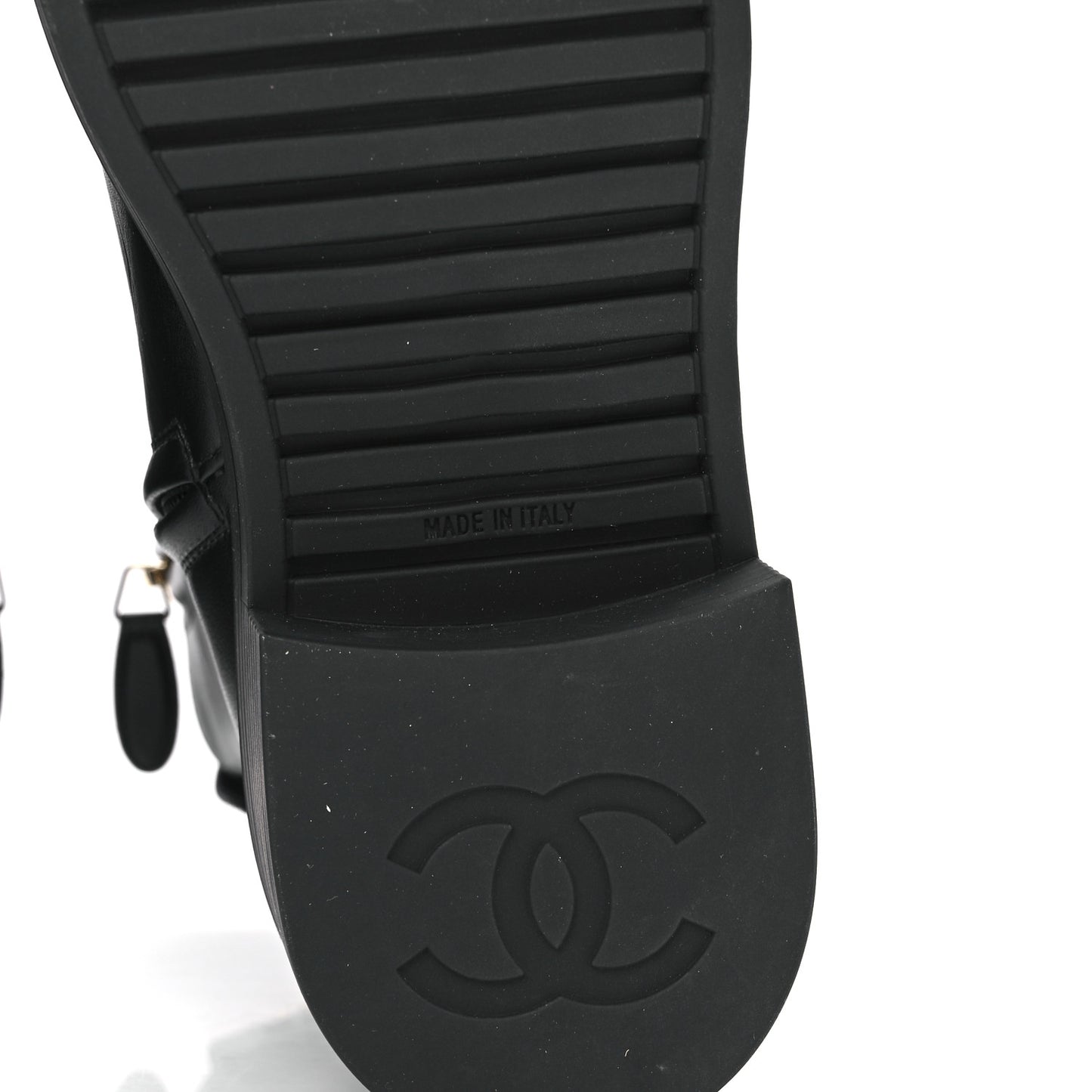 Calfskin Logo Boots 37.5 Black
