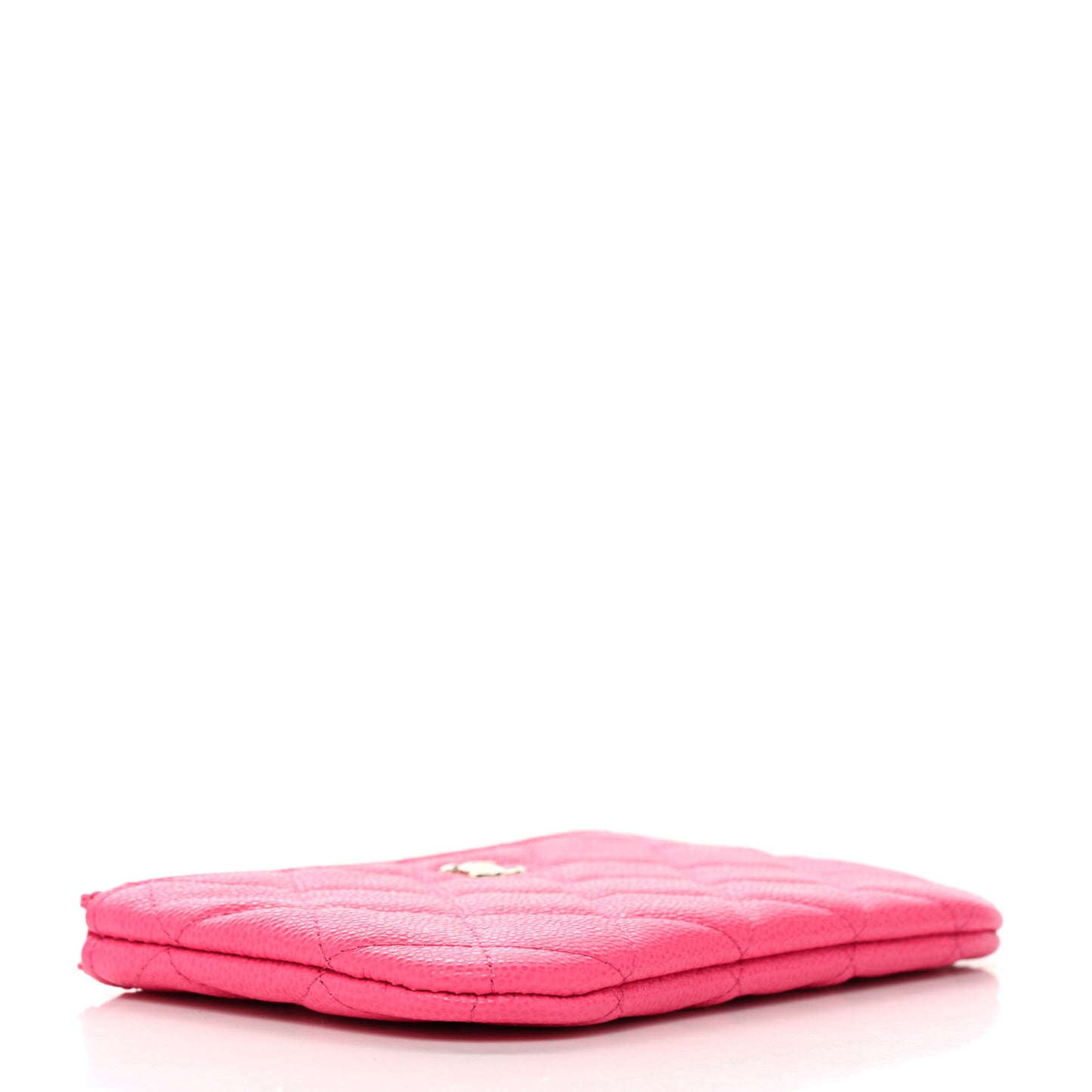 Caviar Quilted Small Cosmetic Case Pink