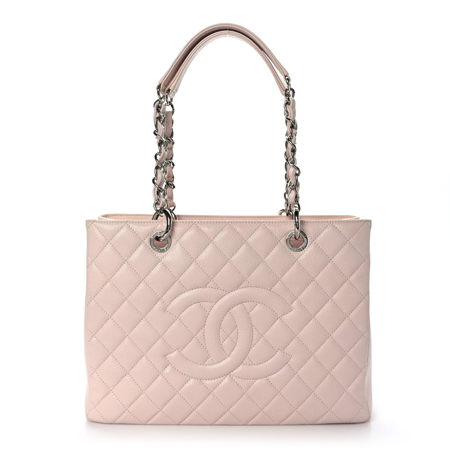 Caviar Quilted Grand Shopping Tote GST Light Pink