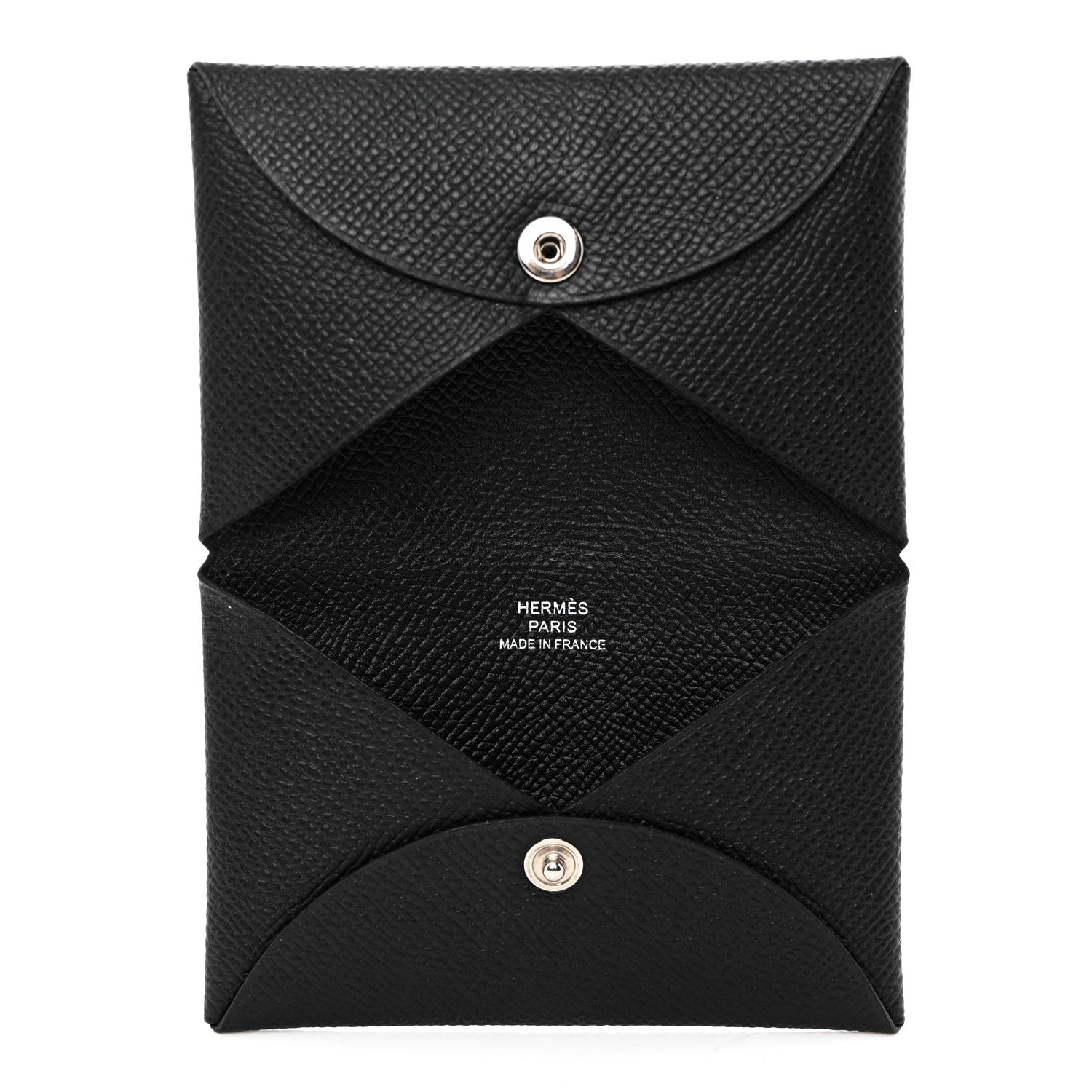 Hermes Epsom Calvi Card Case Black 5 of 8