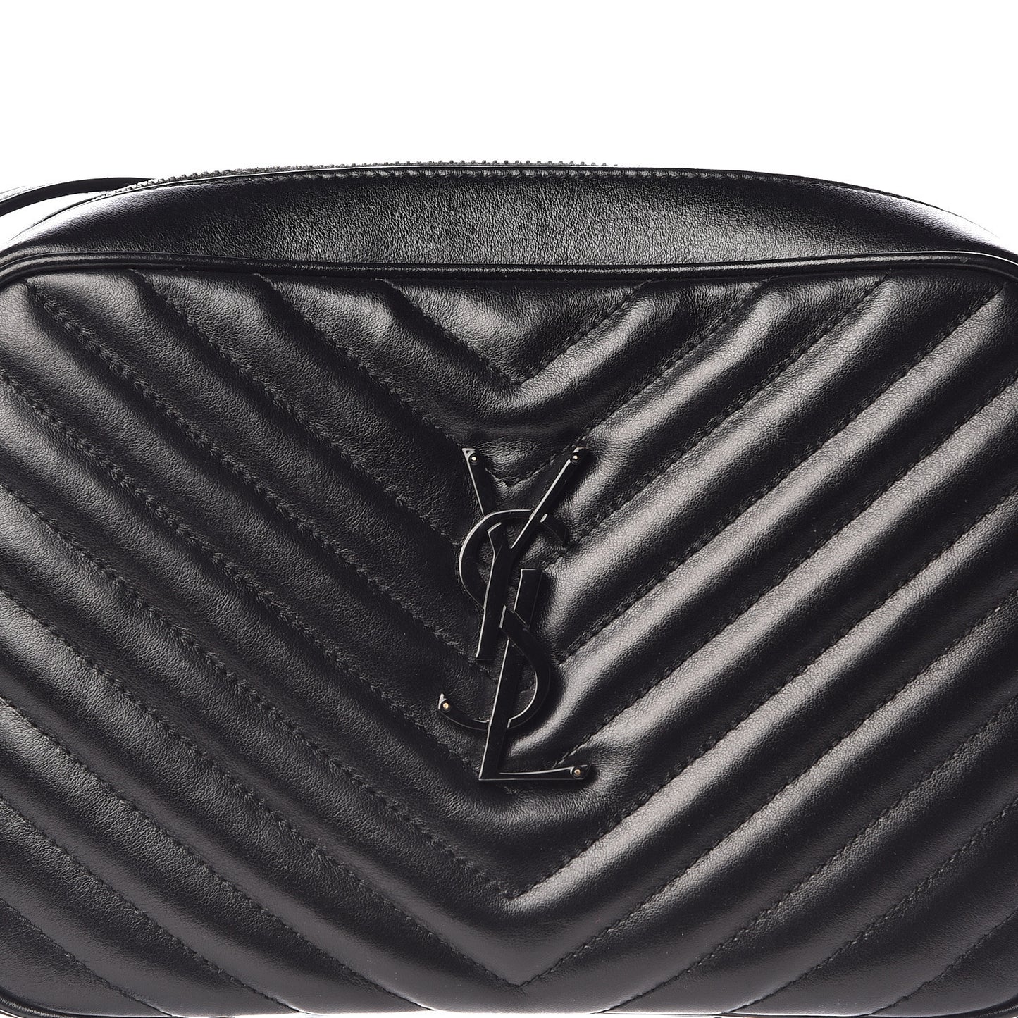 Calfskin Matelasse Monogram Lou Camera Bag Black
