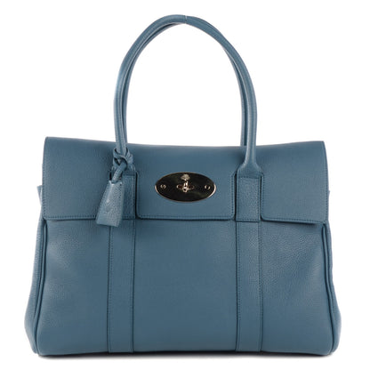Mulberry Classic Grain Small Bayswater Steel Blue 1 of 9