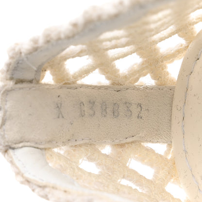 Chanel Raffia Braided CC Mocassin Loafers 39 White 6 of 8