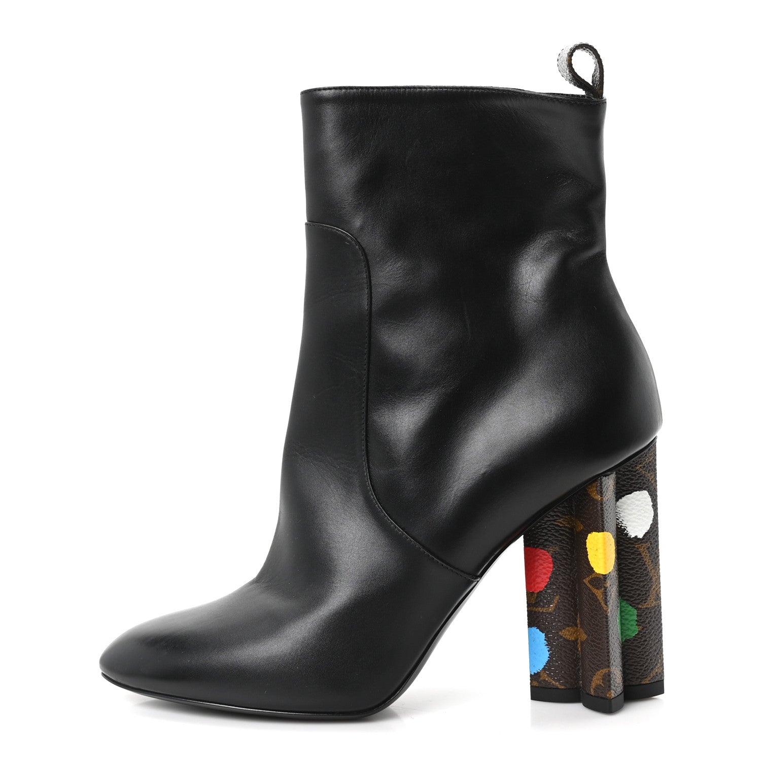 Louis Vuitton LV X YK Calfskin Monogram Silhouette Ankle Boots 38 Black 1 of 9