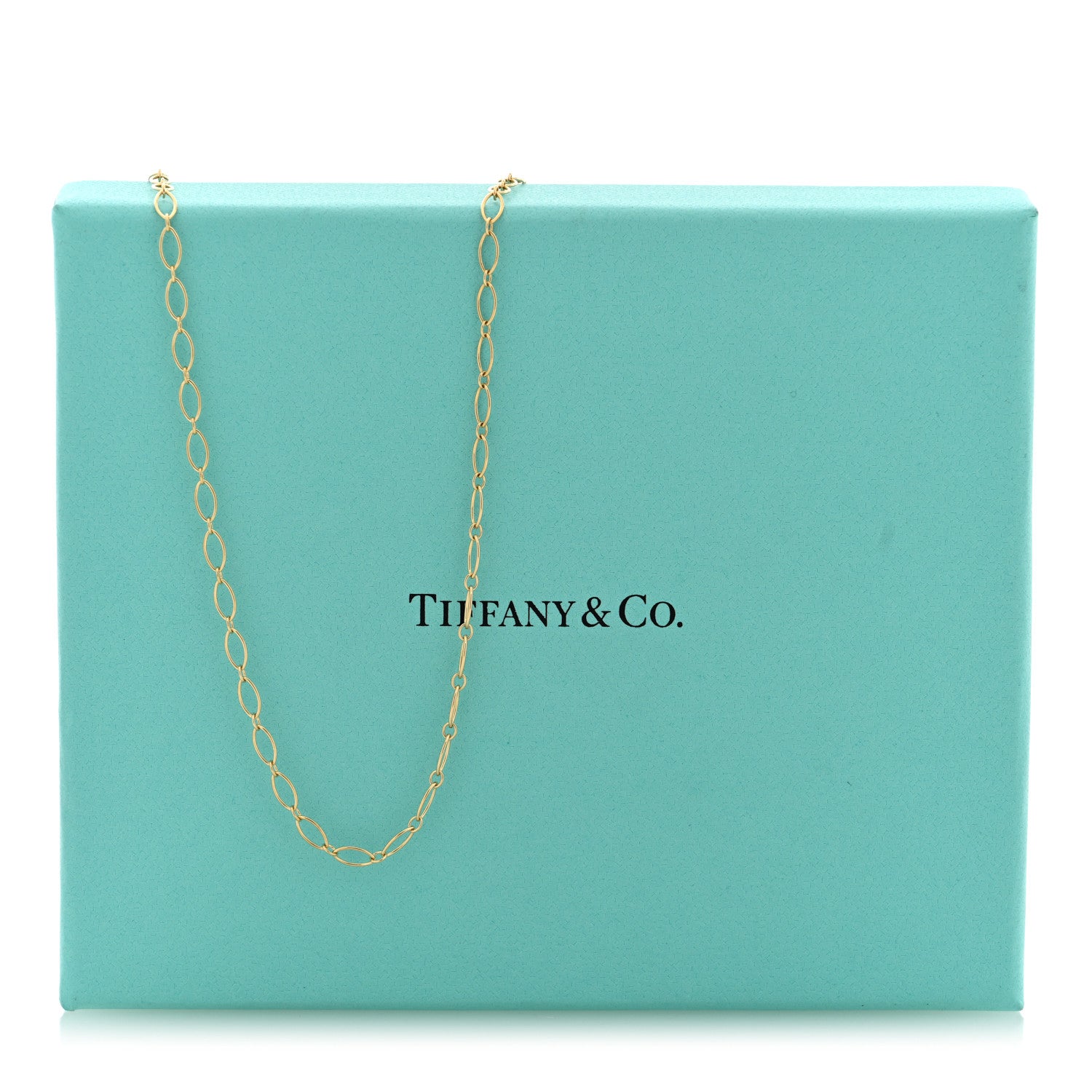 Tiffany 18K Yellow Gold Oval Link Chain Necklace 20" 5 of 5