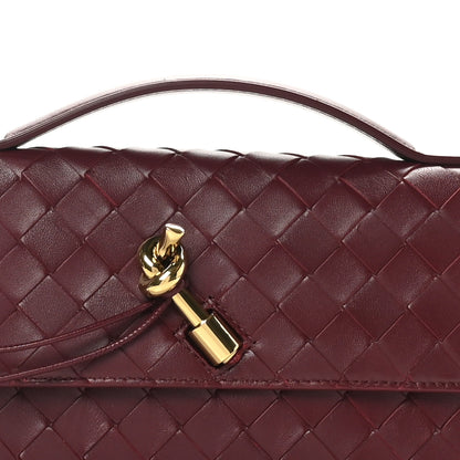 Bottega Veneta Nappa Intrecciato Long Andiamo Top Handle Clutch Barolo 7 of 7