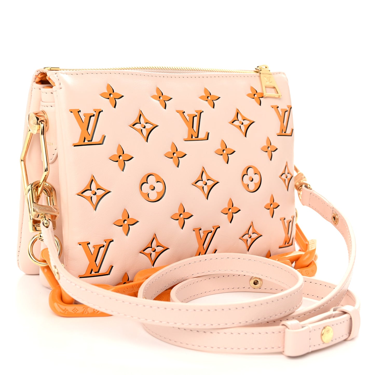 LV x SY Lambskin Monogram Coussin BB Pearl