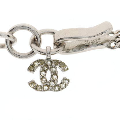Chanel Crystal CC Flower Cluster Necklace Silver 4 of 6