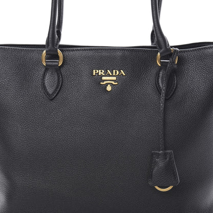 Prada Vitello Daino Tote Black 9 of 11
