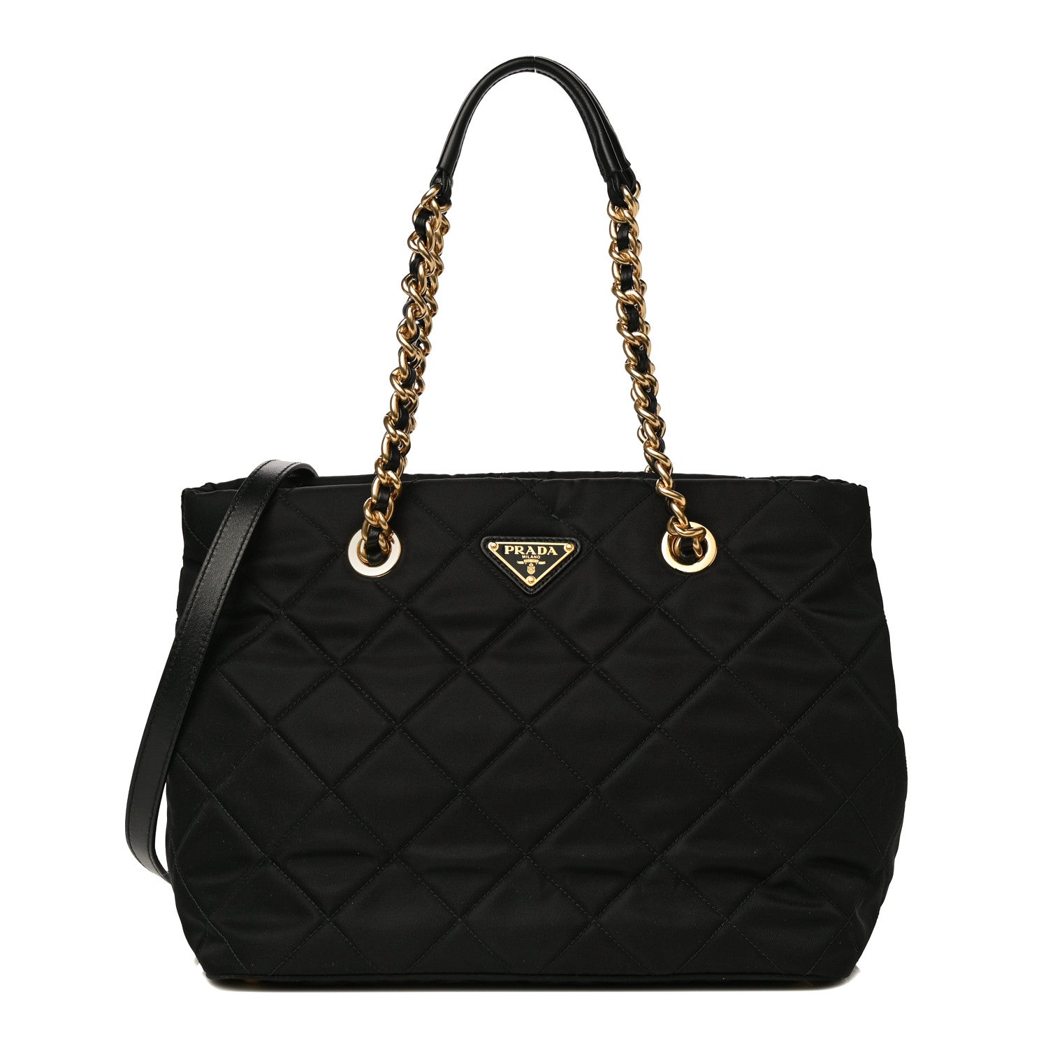 Prada Tessuto Nylon Quilted Shopping Tote Black 1 of 9