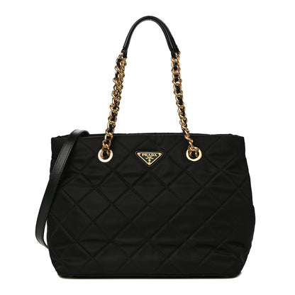 Prada Tessuto Nylon Quilted Shopping Tote Black 1 of 9