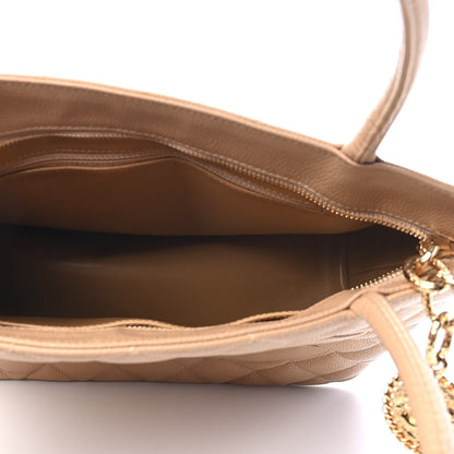 Chanel Caviar Quilted Medallion Tote Beige 5 of 9