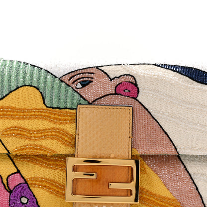 Fendi Embroidered Beaded Lizard 1974 Hairdo Girls Inlay Baguette Multicolor 7 of 12