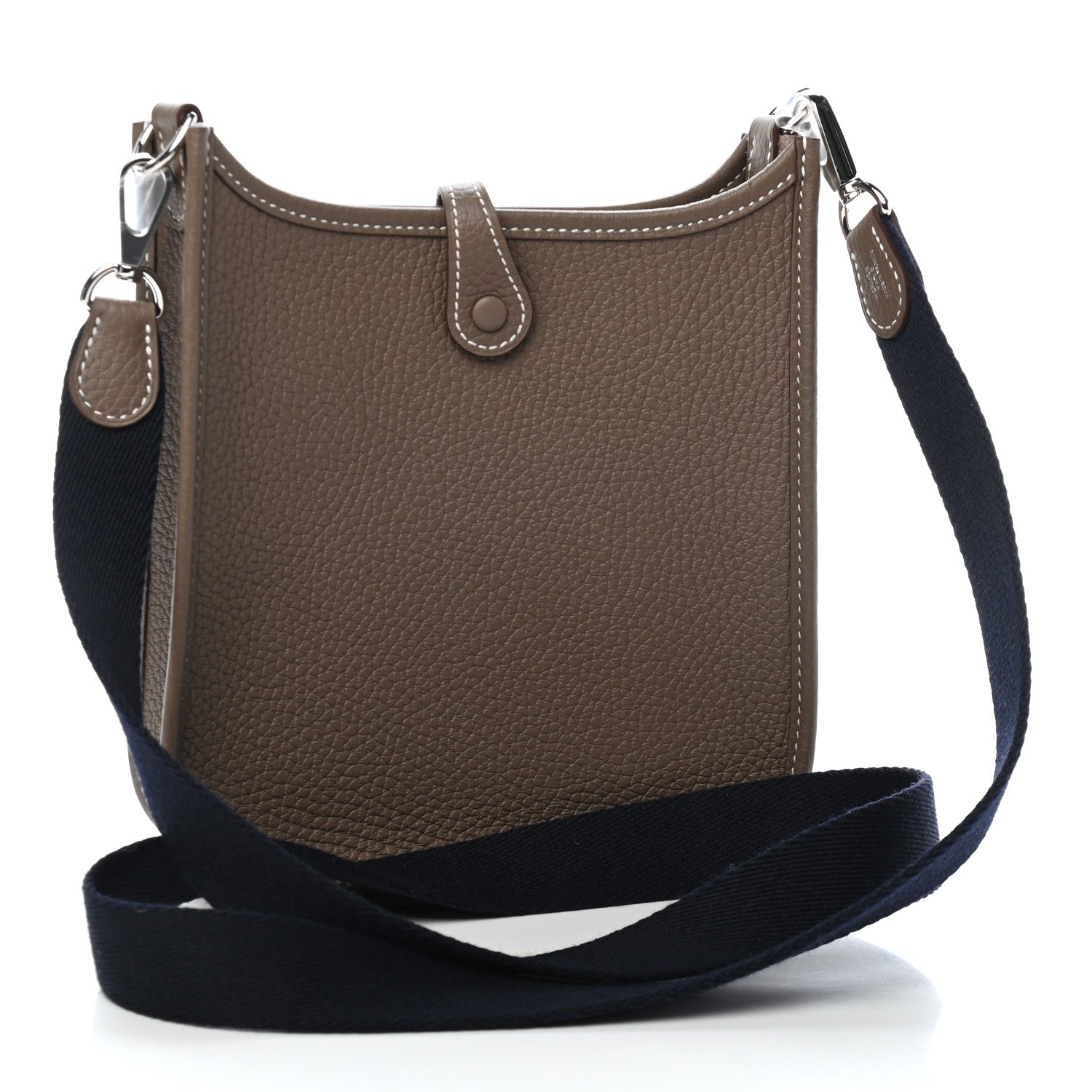 Hermes Taurillon Clemence Amazone Evelyne TPM Etoupe Bleu Indigo 3 of 9