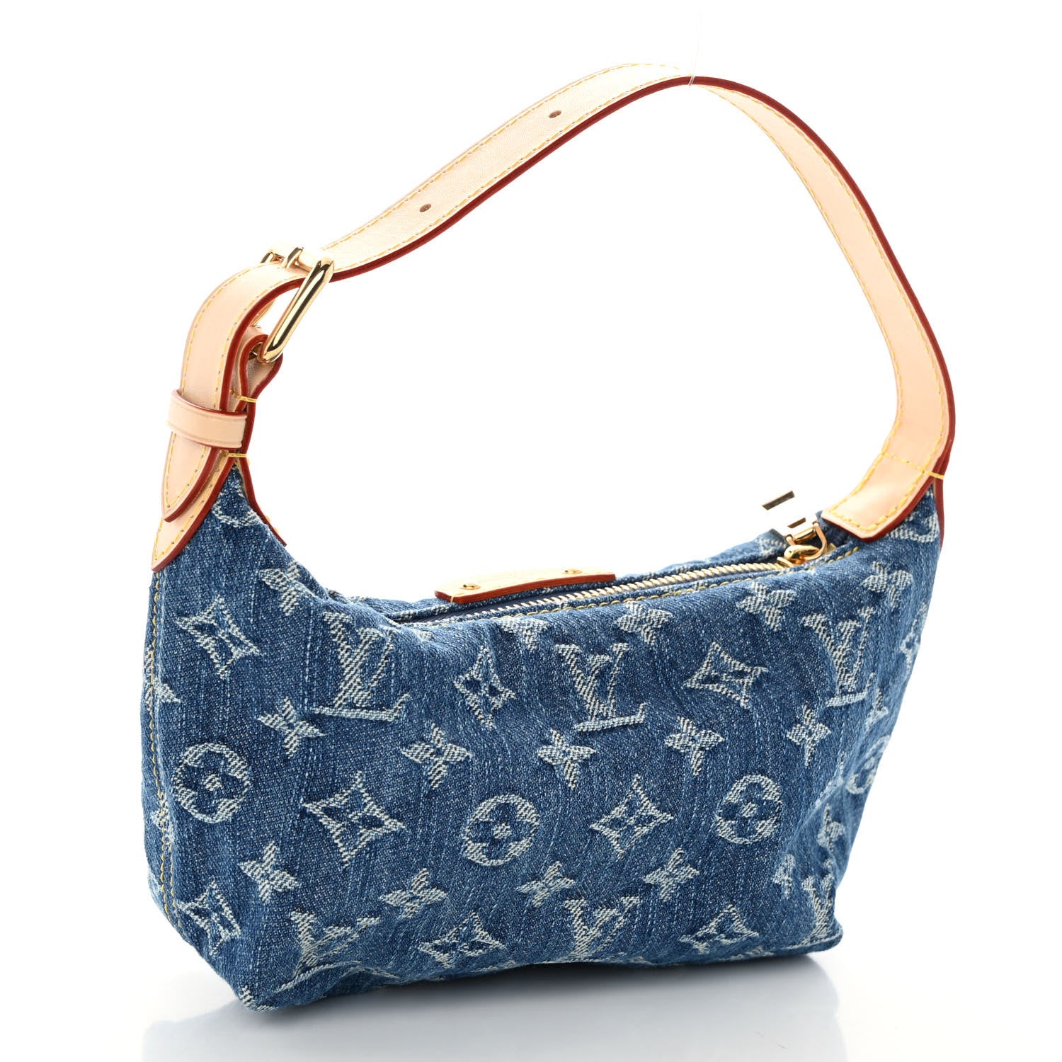 Louis Vuitton Monogram Denim Hills Pochette Blue 3 of 9