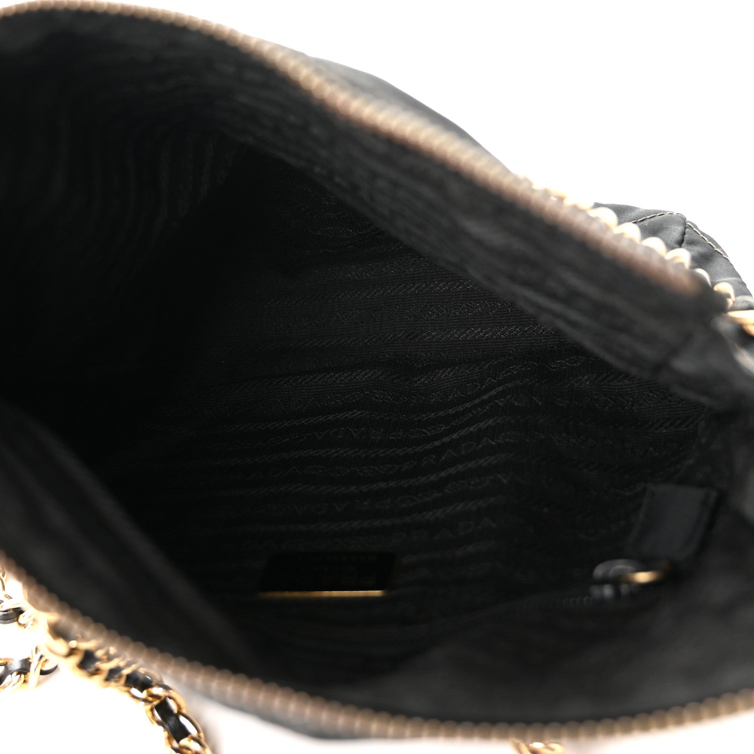 Prada Nylon Tessuto Impuntu Quilted Shoulder Bag Black 4 of 8