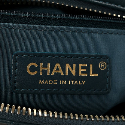 Chanel Calfskin Grosgrain Stitched Button Up Camera Case Green 13 of 21