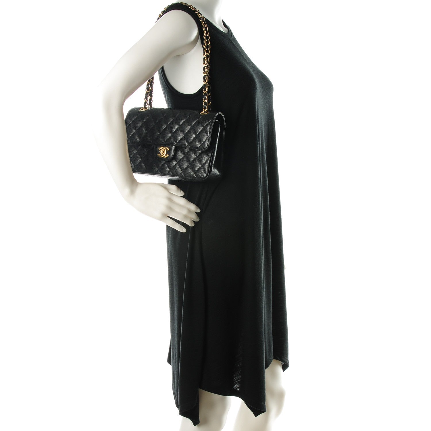 Chanel Caviar Quilted Small Double Flap Black 2 of 8
