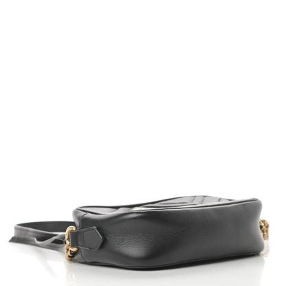 Gucci Calfskin Matelasse Mini GG Marmont Chain Shoulder Bag Black 4 of 18