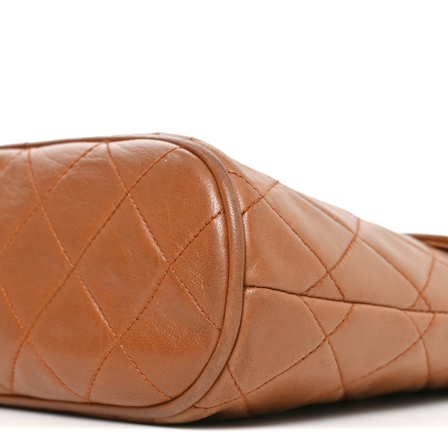 Lambskin Quilted CC Tassel Shoulder Bag Brown