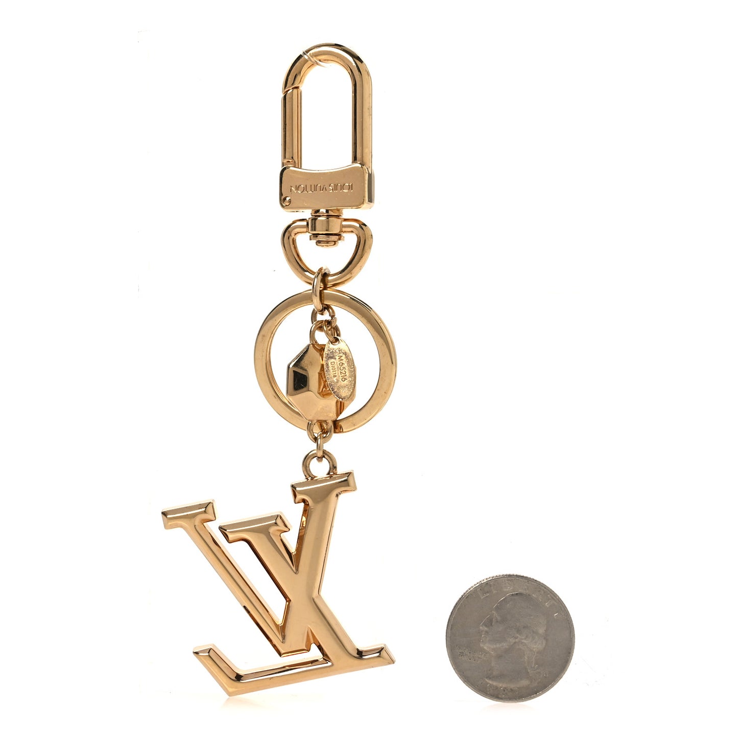 LV Facettes Bag Charm Key Holder Gold