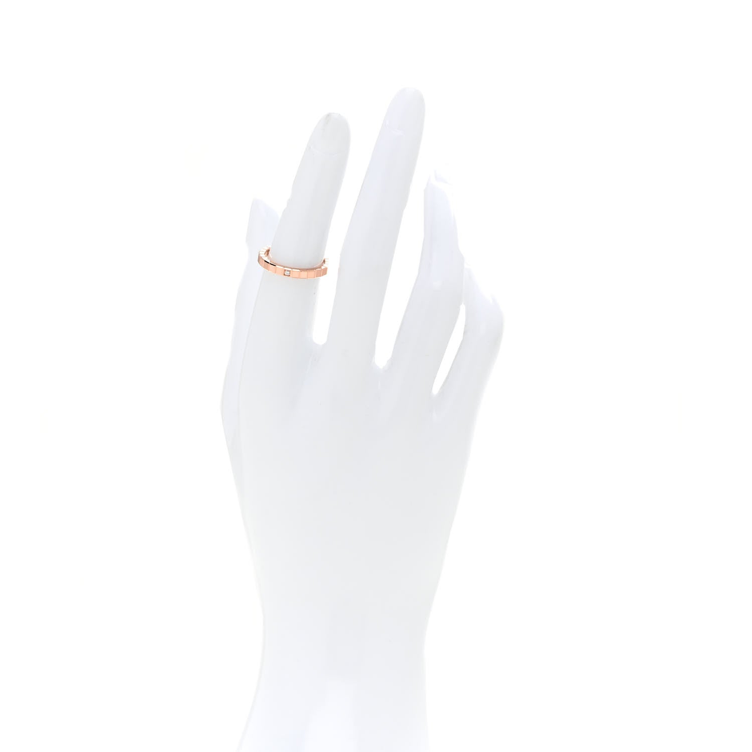 Chopard 18K Rose Gold Diamond Ice Cube Band Ring 51 5.75 2 of 7