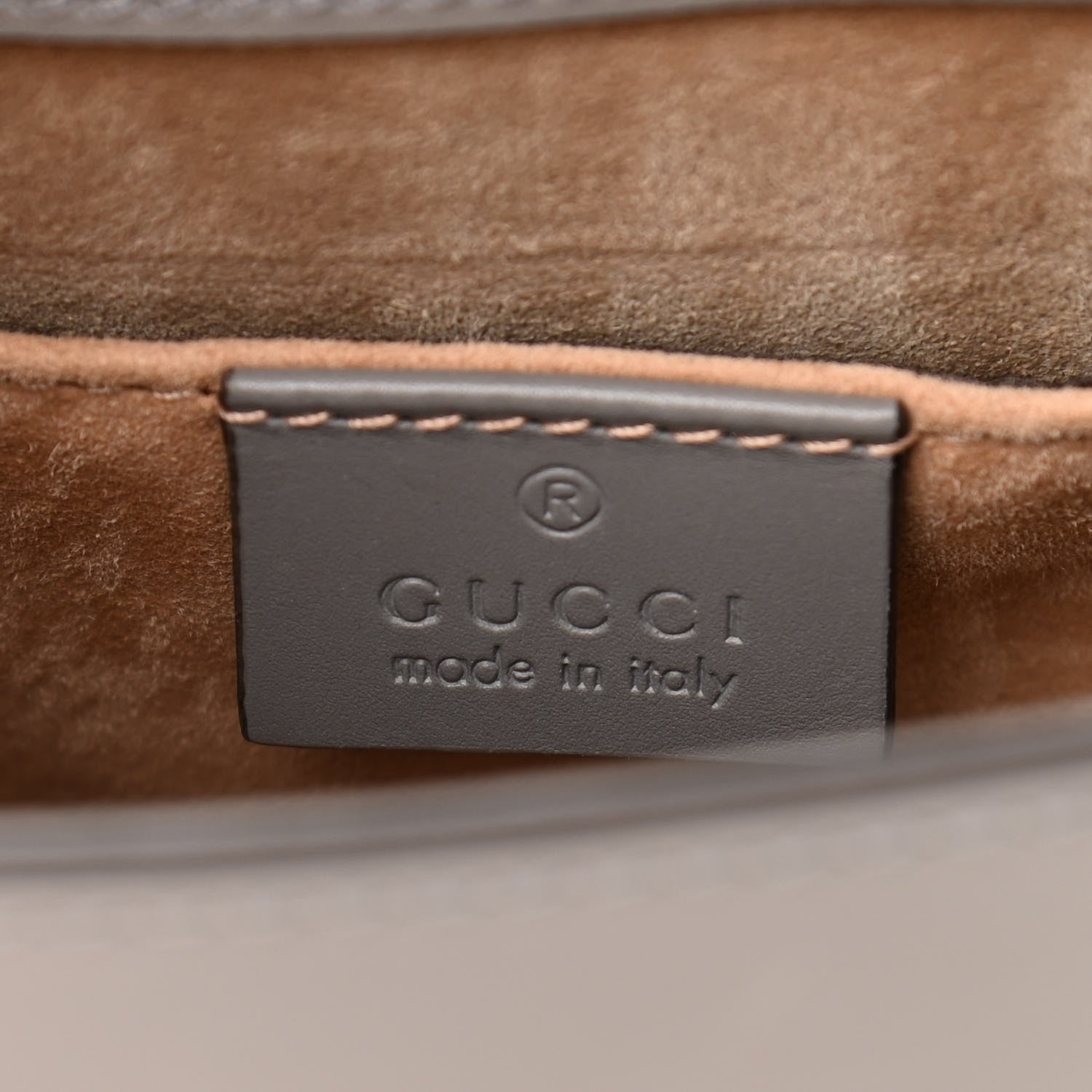 Gucci Calfskin Mini Sylvie Chain Shoulder Bag Deep Grey 6 of 12