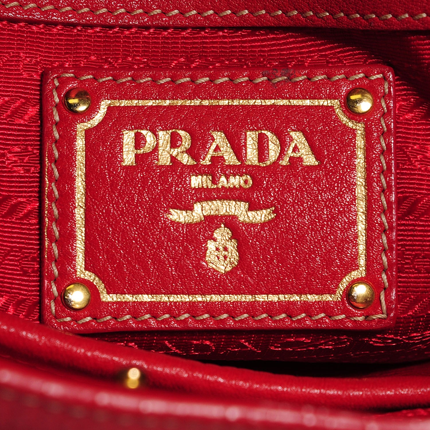 Prada Vitello Daino Tote Fuoco 6 of 11