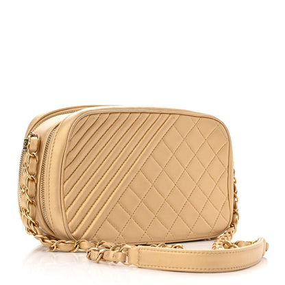 Chanel Metallic Lambskin Quilted Small Coco Boy Camera Case Gold 2 of 15
