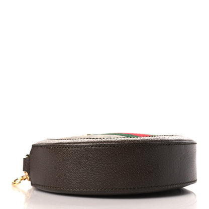 Gucci GG Supreme Monogram Web Mini Ophidia Round Shoulder Bag Brown 4 of 9