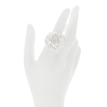 Hermes Sterling Silver GM Chaine d'Ancre Enchainee Dome Ring 55 7.25 2 of 6