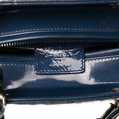 Christian Dior Patent Cannage Medium Lady Dior Blue 5 of 14
