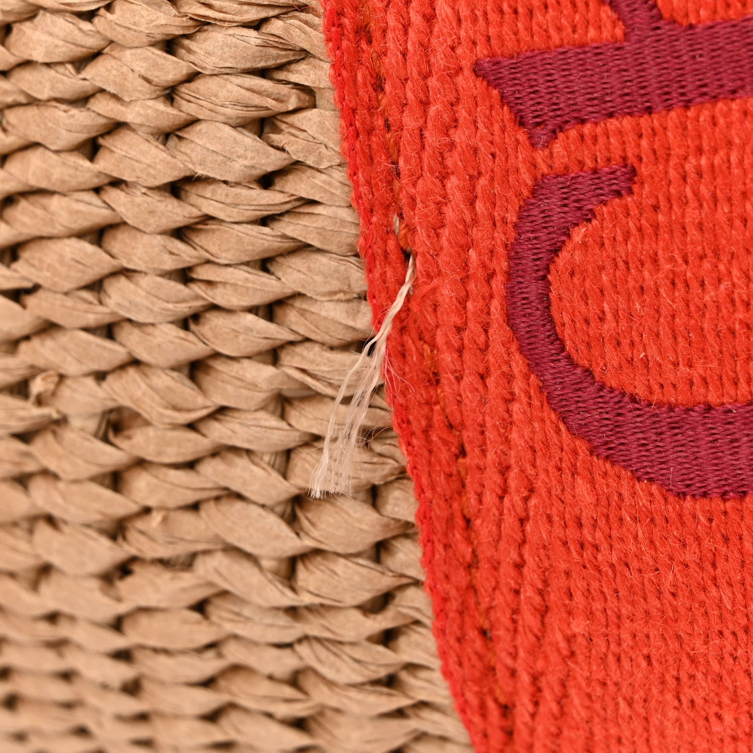 Chloe Raffia Woody Tote Orange 11 of 11
