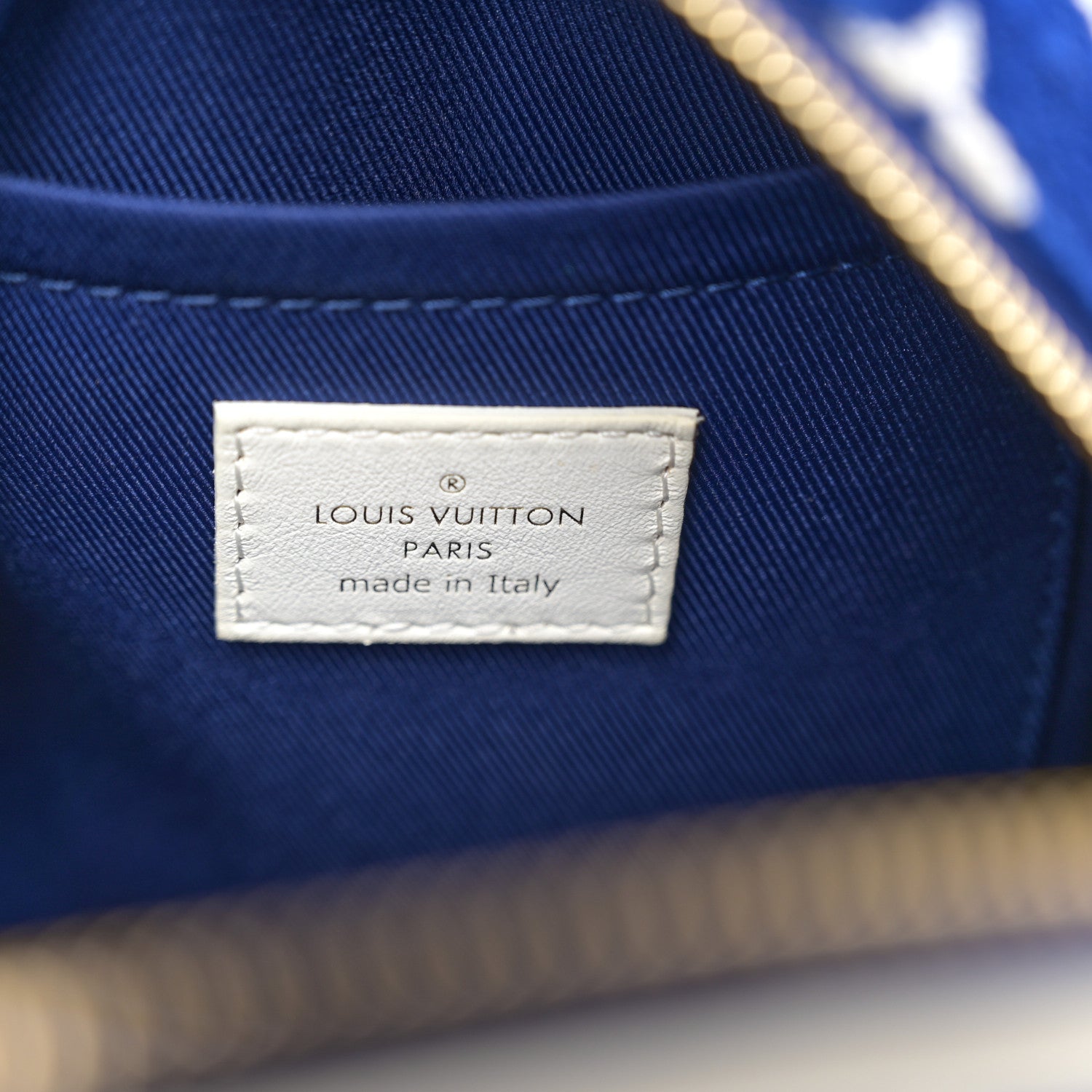 Louis Vuitton Jacquard Velvet Monogram Palm Springs Backpack Mini Blue 6 of 10