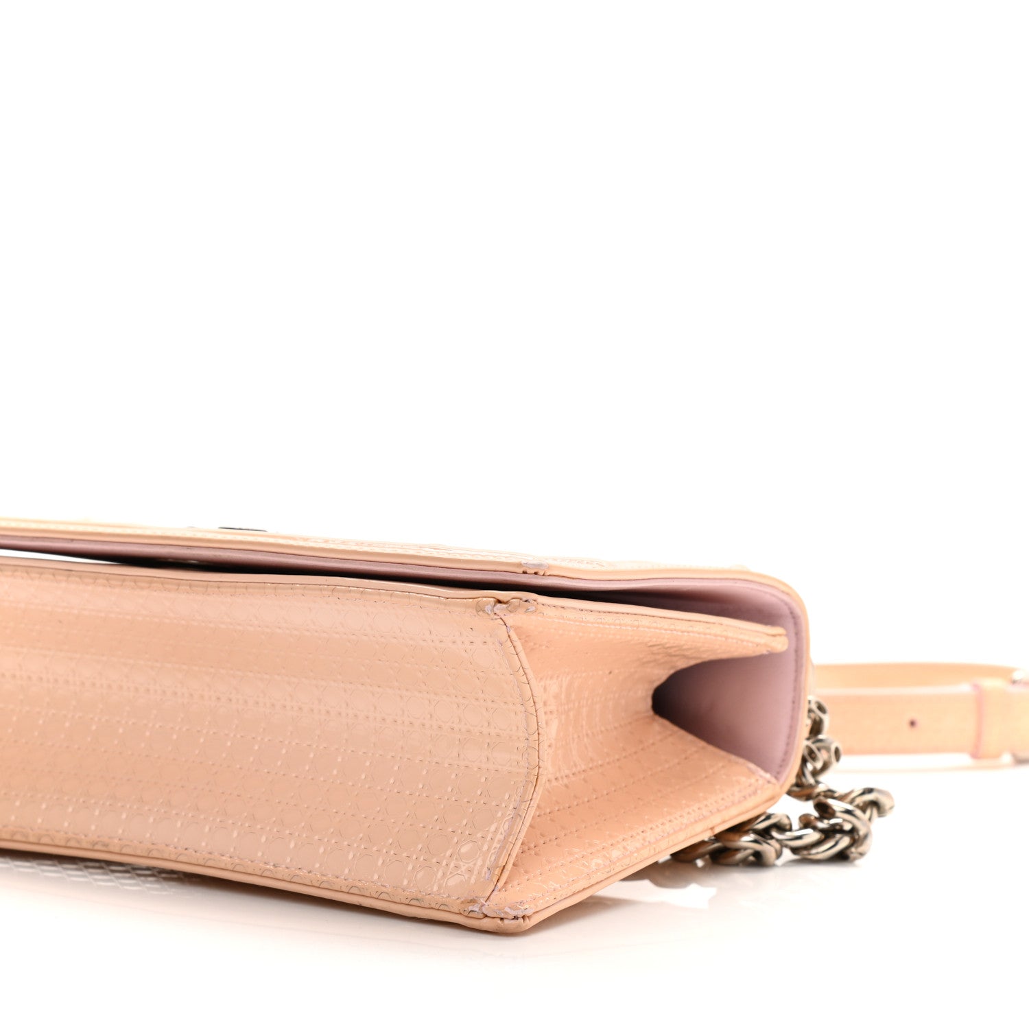 Christian Dior Patent Micro-Cannage Small Diorama Flap Bag Rose 10 of 13