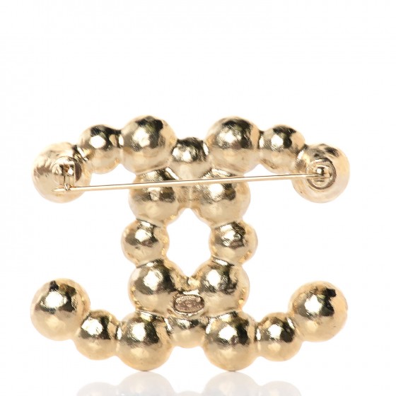 Pearl CC Brooch Pin Gold
