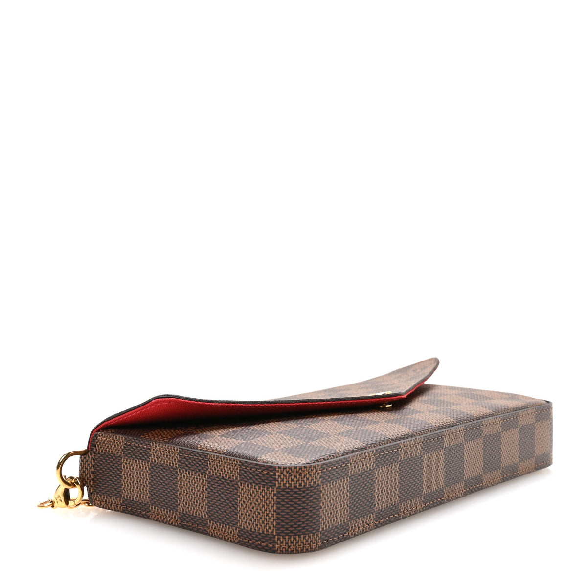 Louis Vuitton Damier Ebene Pochette Felicie Chain Wallet 5 of 11