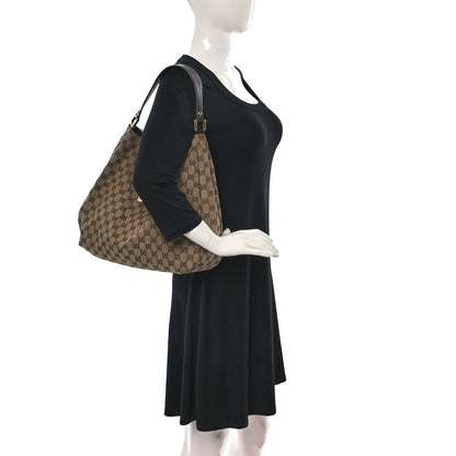 Gucci Monogram Large New Ladies Web Hobo Dark Brown 2 of 10