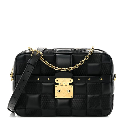 Louis Vuitton Lambskin Damier Quilt Troca MM Black 1 of 13