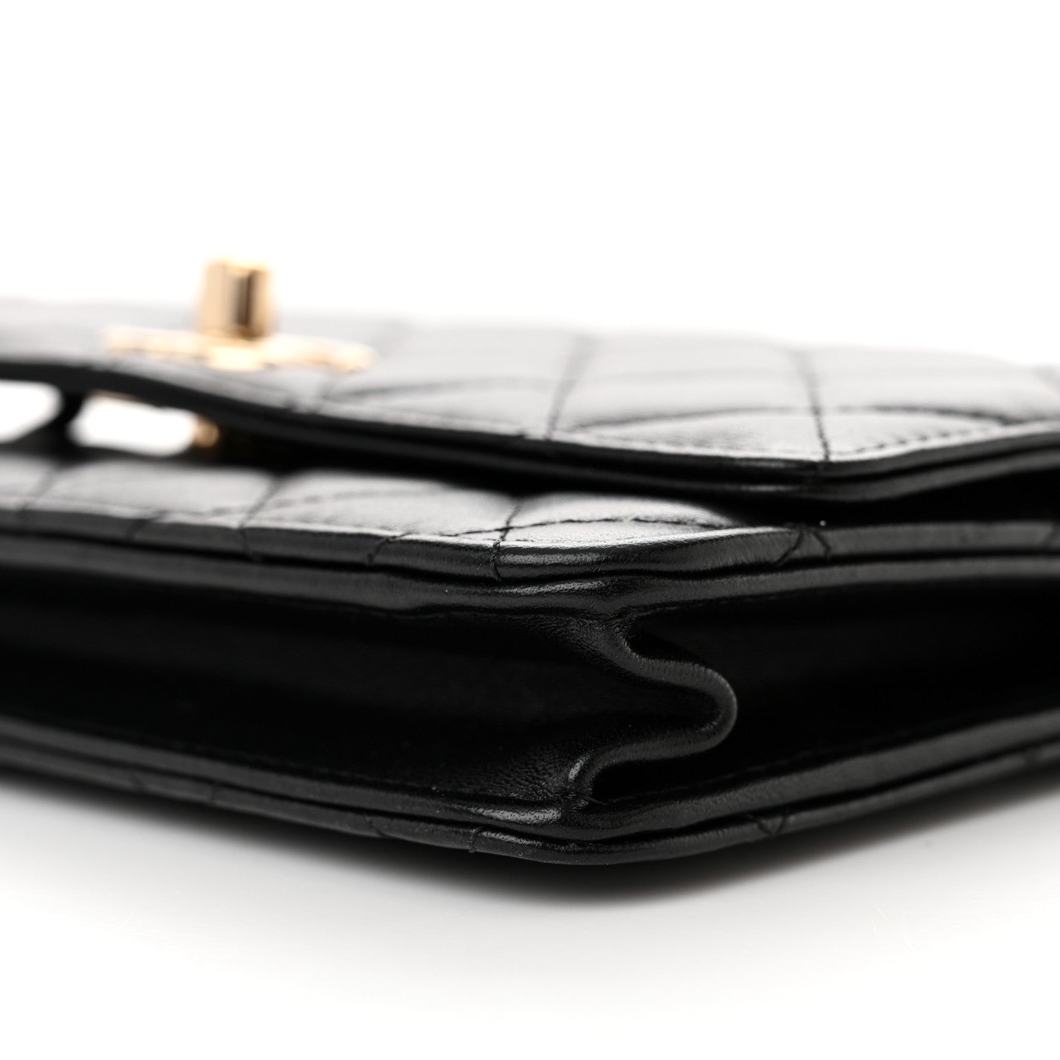 Chanel Lambskin Quilted Trendy CC Wallet On Chain WOC Black 10 of 14