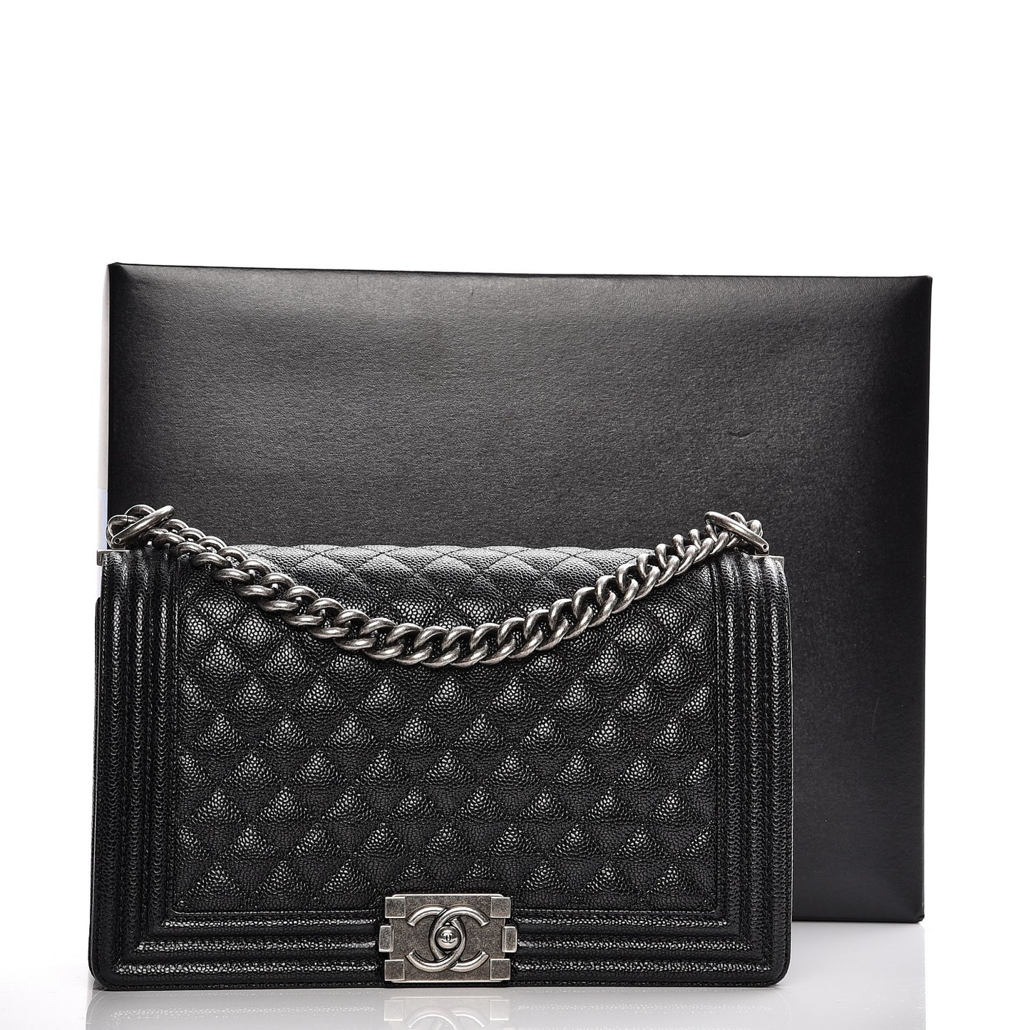 Caviar Quilted New Medium Boy Flap Black