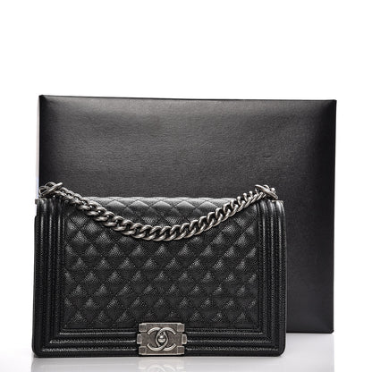 Chanel Caviar Quilted New Medium Boy Flap Black 12 of 12